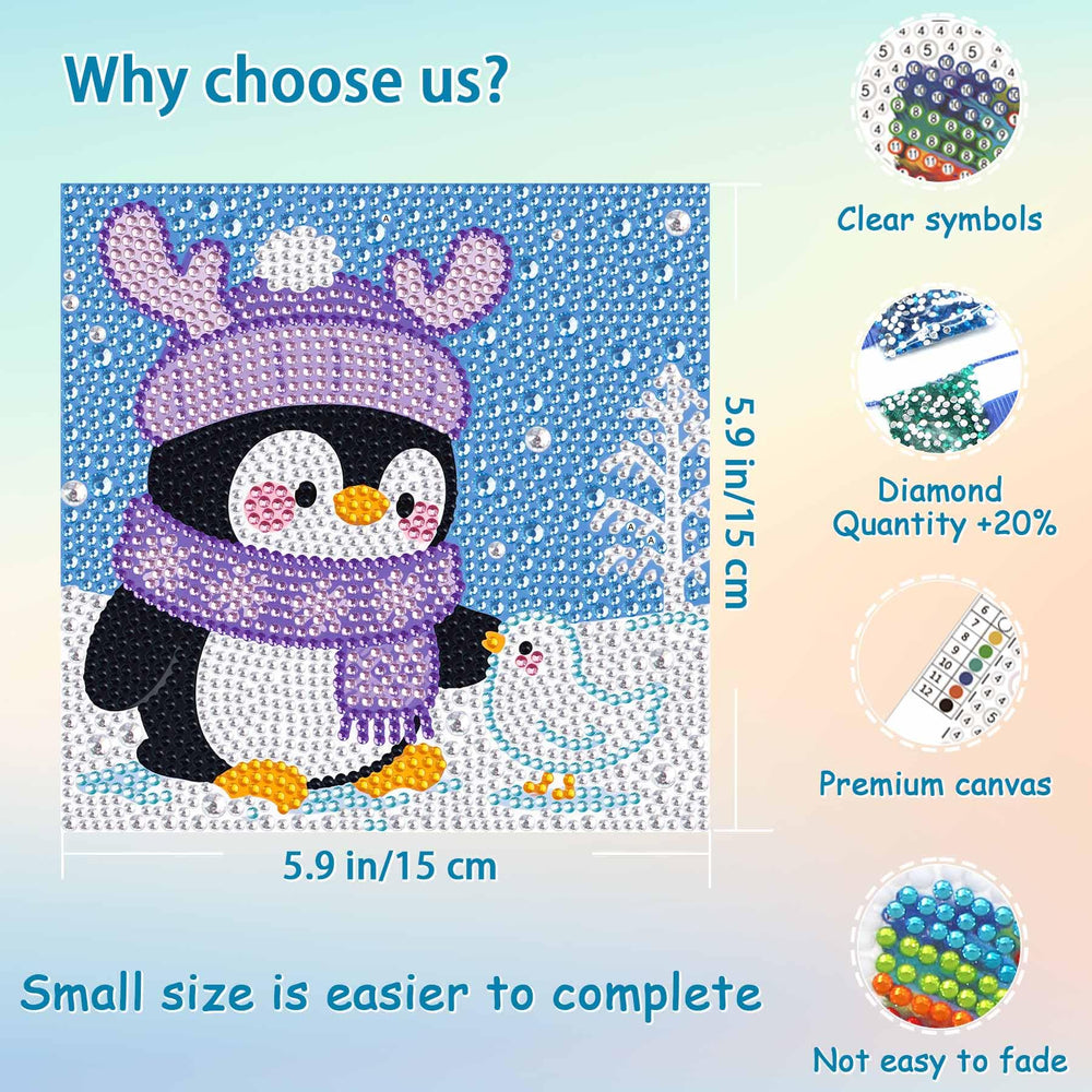 UiSdfuy crocodile design diamond art kit with vibrant details for kids
