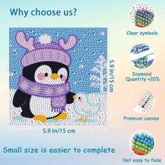 UiSdfuy crocodile design diamond art kit with vibrant details for kids