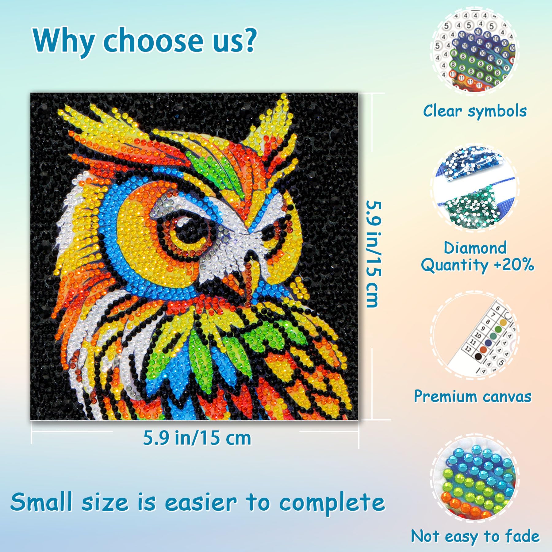 UiSdfuy Diamond Art Kit Leopard Canvas featuring lively hues