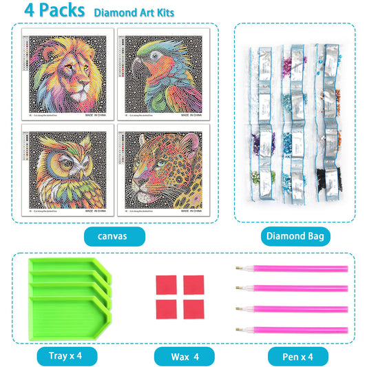 UiSdfuy Diamond Art Kit Owl Canvas with bright colors to boost focus