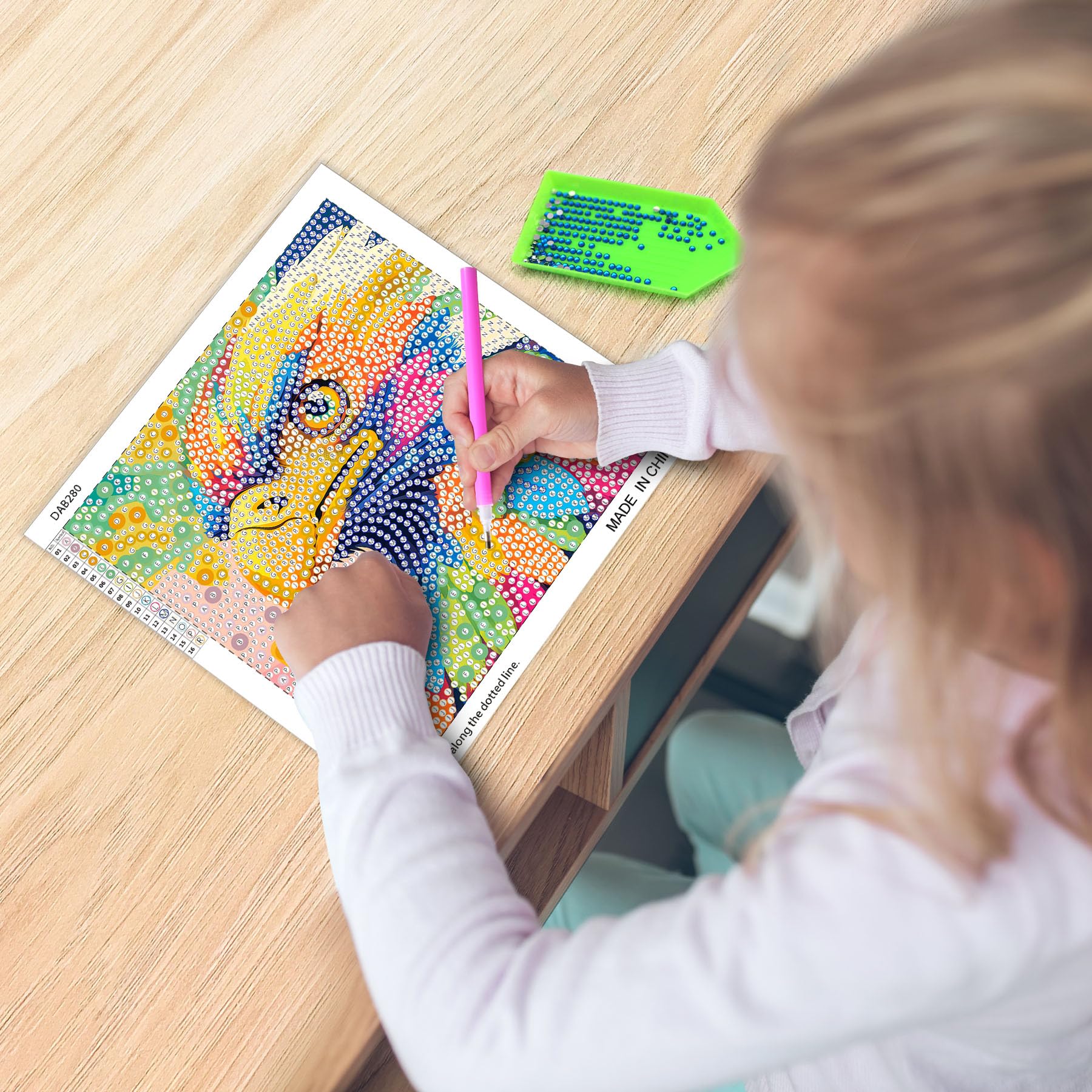 UiSdfuy Diamond Art Kit Pack showing six animal canvases for kids