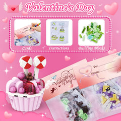 Uiseba valentines cards and blocks set for classroom exchanges