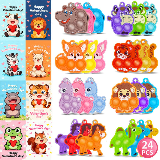 UJZJPEX valentines cards for kids classroom with animal themes for classroom exchanges