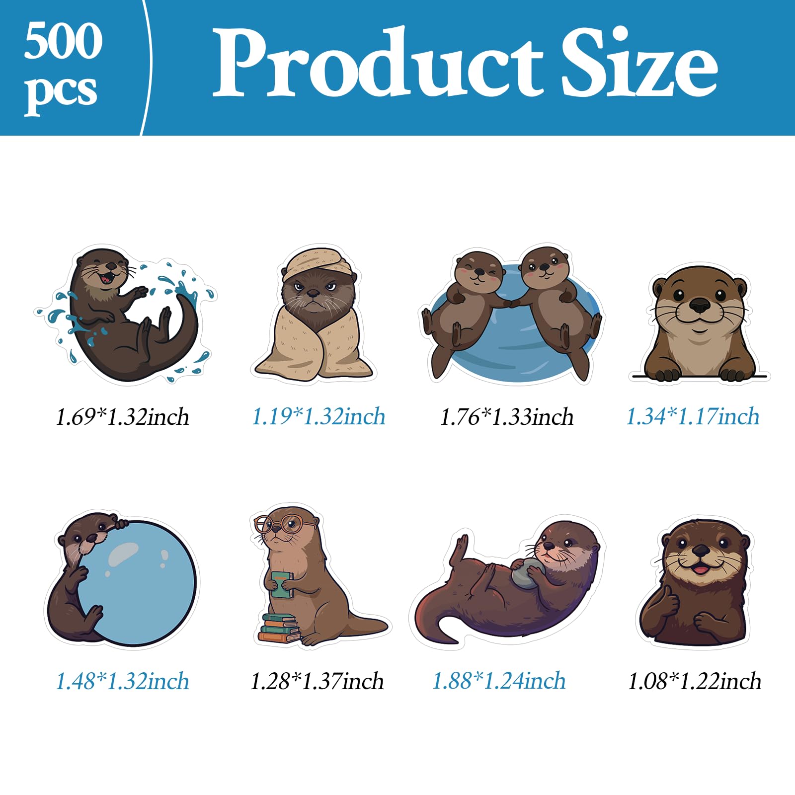 Ukudol otter stickers for laptops with bright fade-resistant design