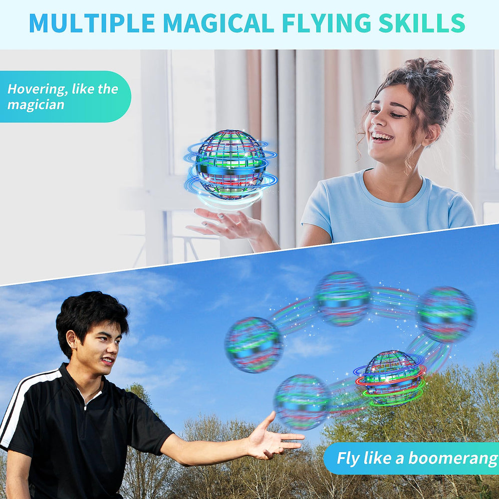 Uladis Flying Orb Ball ready for indoor and outdoor use during daytime.