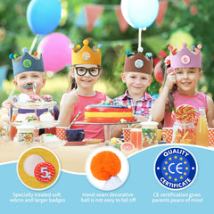 Ulibanner birthday crown with adjustable fit on a child for comfortable wear