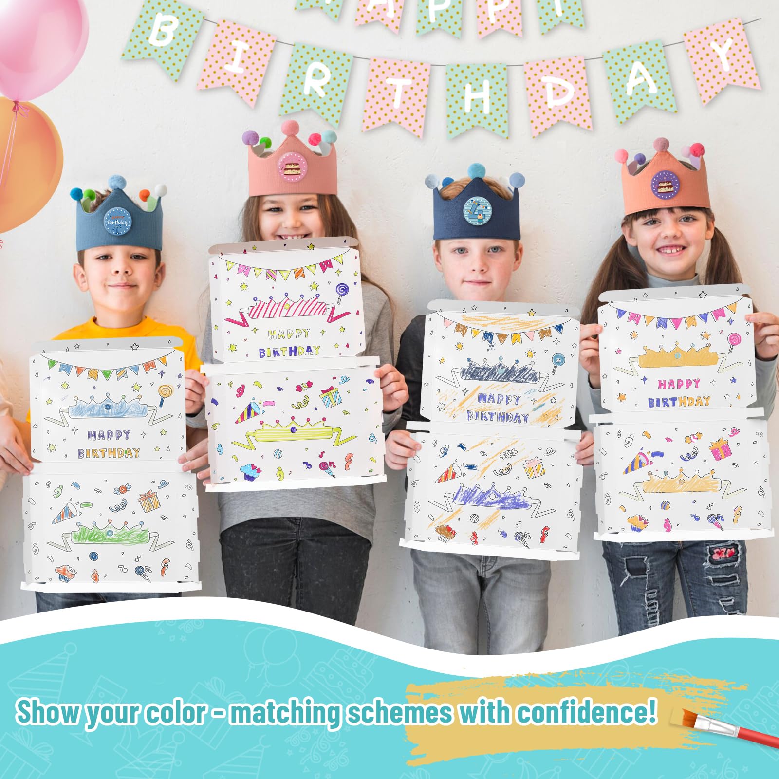 Ulibanner birthday crown's easy-clean fabric after-party cleanup