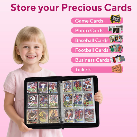 ULLTOON 60 double-sided sheets with 9 pockets per side keeps 540 cards visible