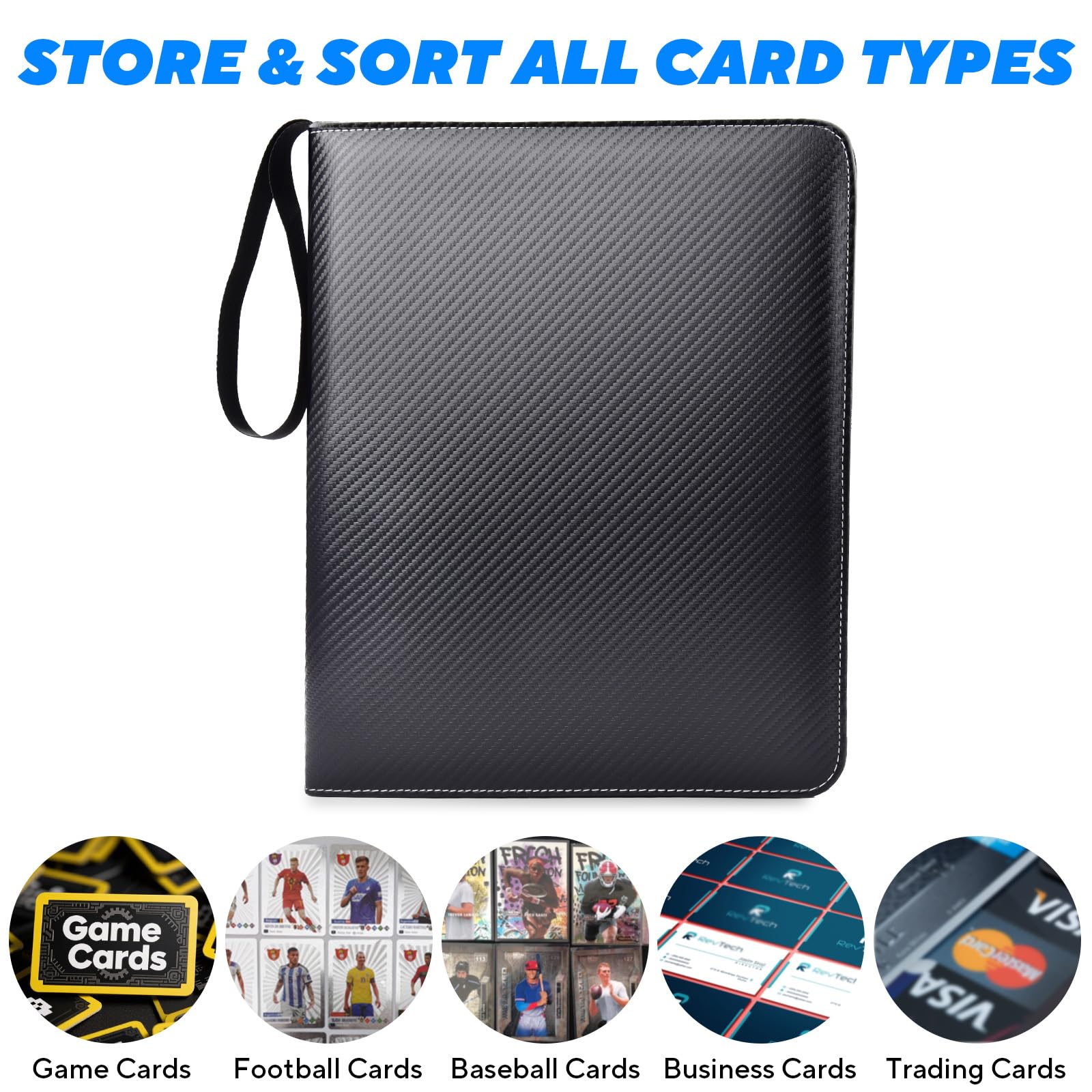 ULLTOON 9-pocket per side layout keeps cards organized and visible.