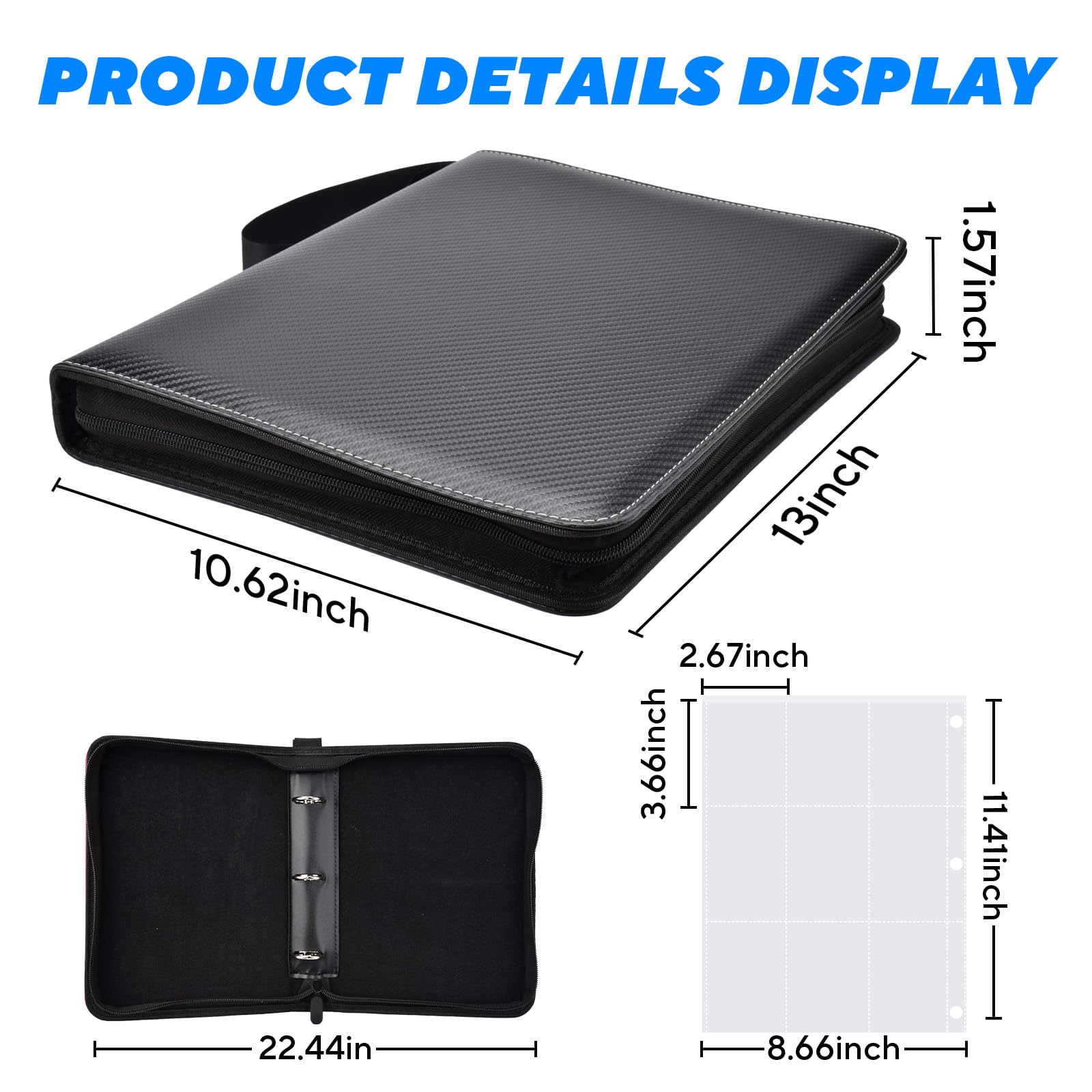 ULLTOON zipper closure and built-in carry handle ensure secure transport.