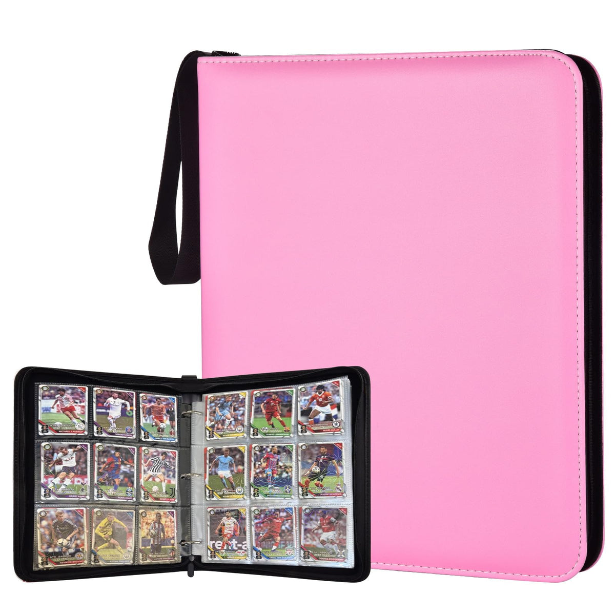 ULLTOON portable 9-pocket binder in pink for easy organization