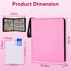 ULLTOON stylish pink binder for girls and women collectors
