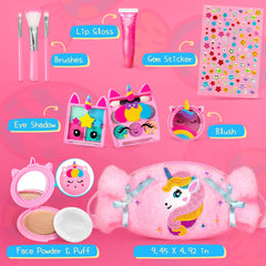 ULOVEME kids makeup accessories closeup with colorful pieces