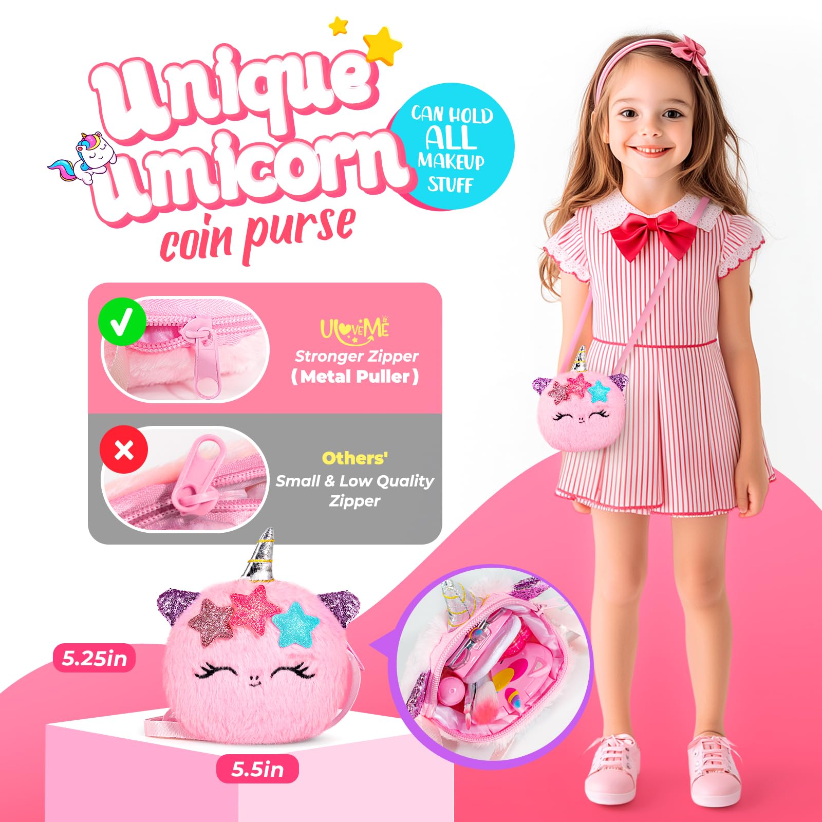 ULOVEME kids makeup colors palette close up for creative color play and experimentation