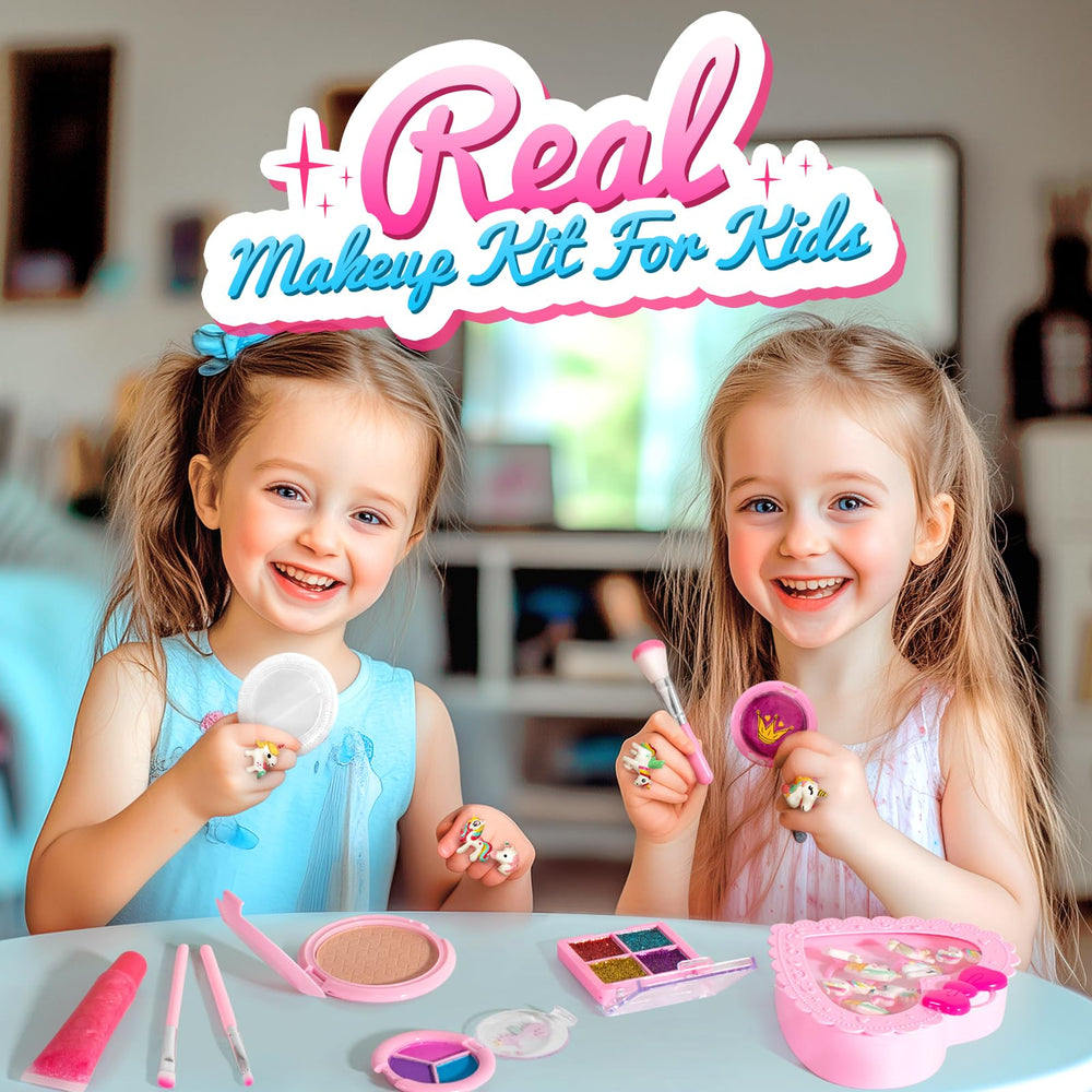 ULOVEME unicorn makeup kit supporting educational, playful learning through makeup practice.