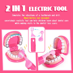 ULOVEME Pink Doctor Kit light-up mirror sparks interactive pretend play