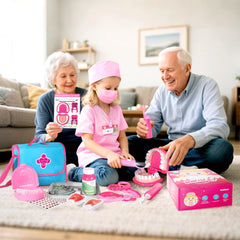 ULOVEME Pink Doctor Kit with removable teeth enabling hands-on practice for kids