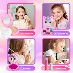 ULOVEME unicorn makeup kit supports kids' creative play and social sharing