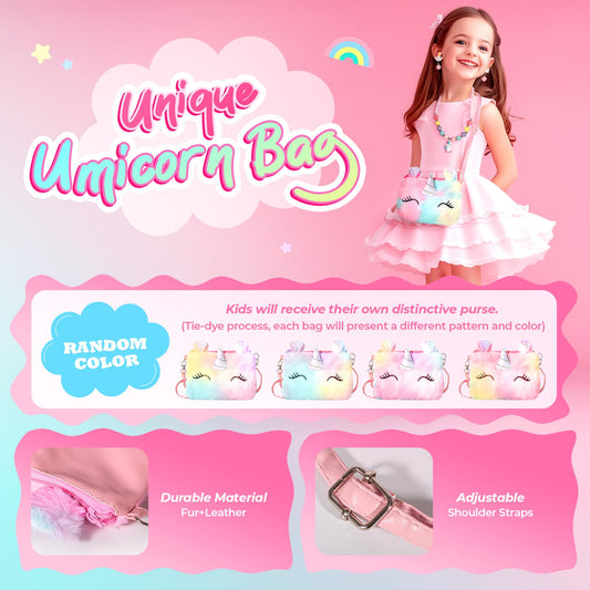 ULOVEME Unicorn Makeup Kit brush set for gentle, creative dress-up sessions