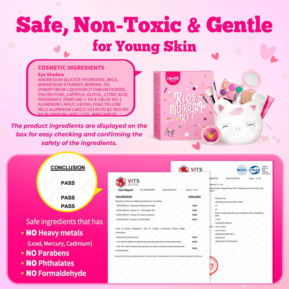 ULOVEME washable makeup for girls is easy to rinse after play.