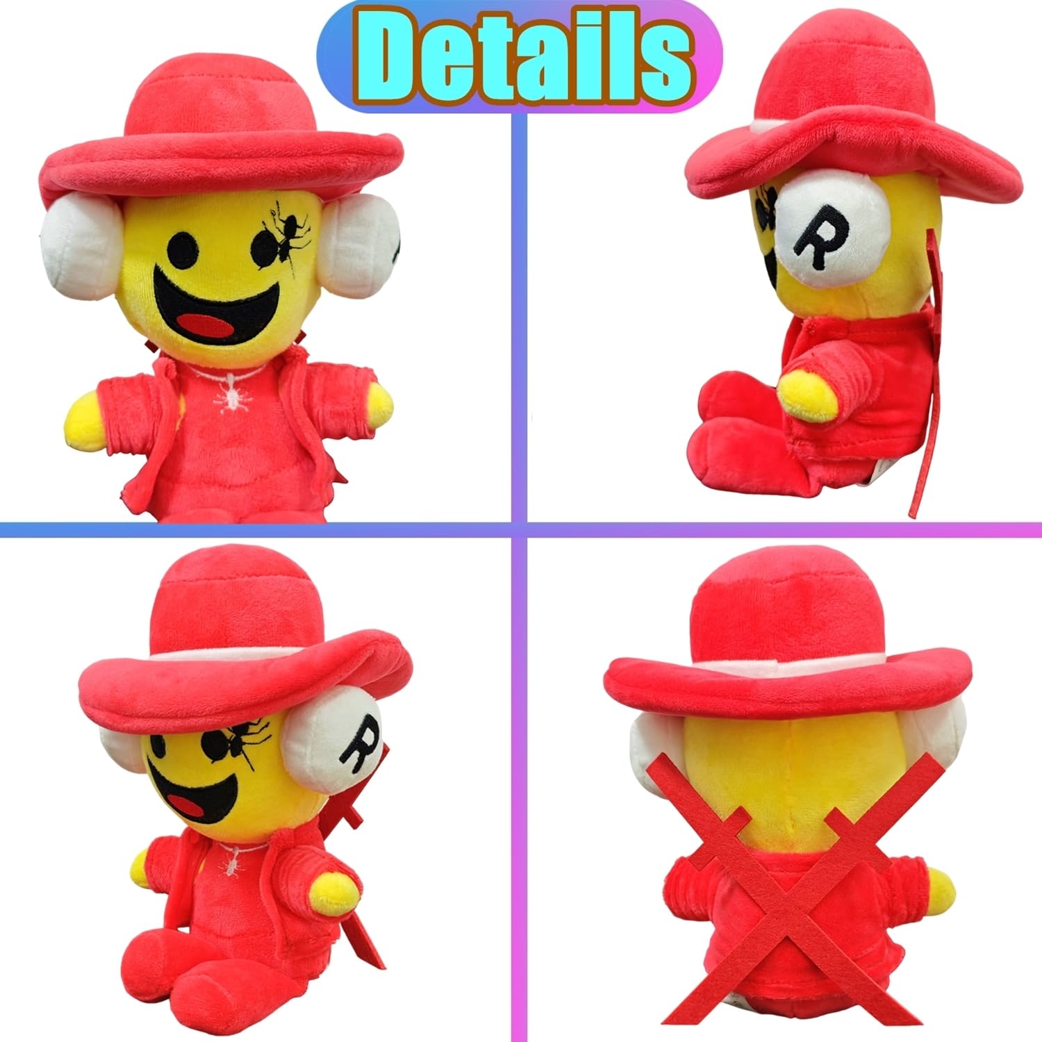 ULTHOOL Brainrot plush detail eyes, showcasing craftsmanship and charm.