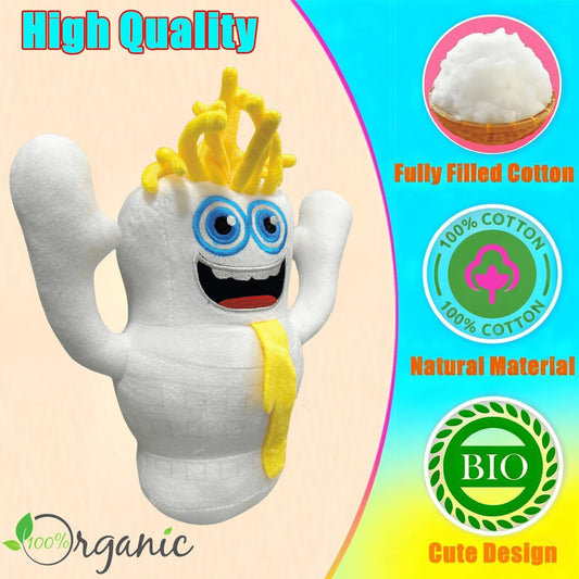 ULTHOOL Brainrot Spaghetti Tualetti plush close-up showing soft fabric