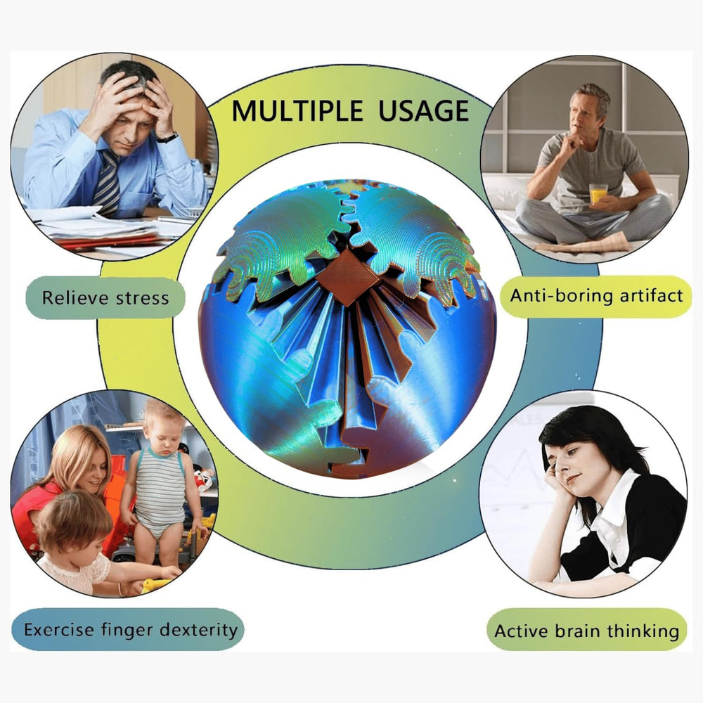 ULTHOOL Gear Sphere desk toy enhances focus during breaks and meetings.