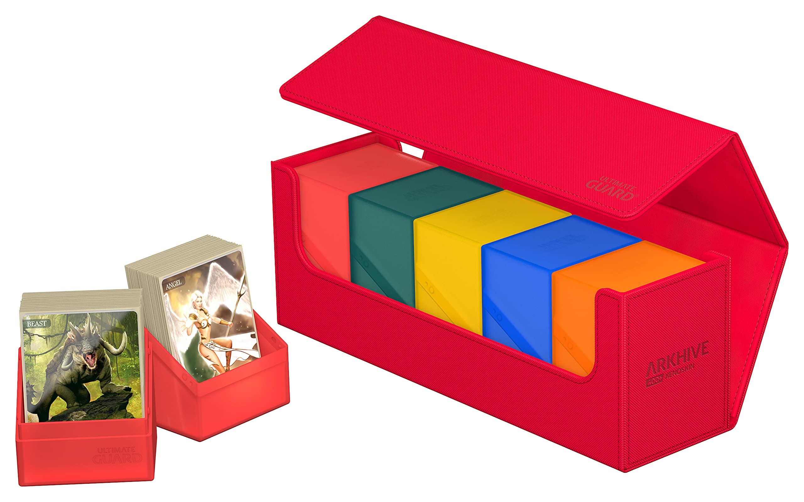Ultimate Guard Arkhive 400+ cubing-ready interior organization feature.