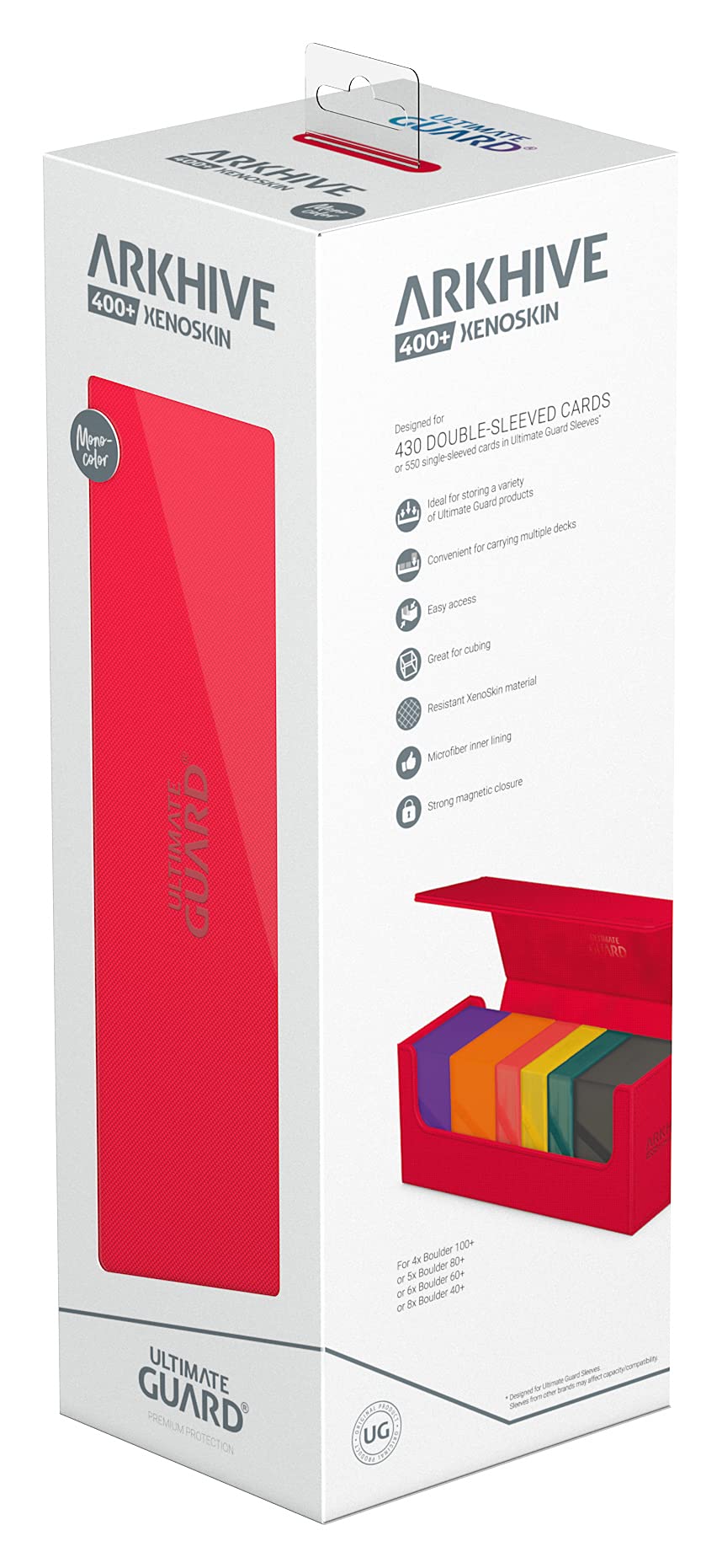 Ultimate Guard Arkhive 400+ secure transport during travel.