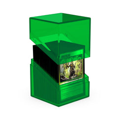Ultimate Guard Boulder 100+ Clear deck case emerald – side view highlights durable construction