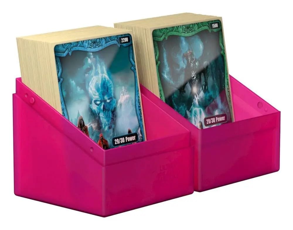 Ultimate Guard Boulder 100+ deck case modular stack demonstrates stacking with other products.