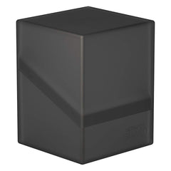 Ultimate Guard Boulder 100+ deck case in Onyx, outer view highlights rugged durability for card storage.