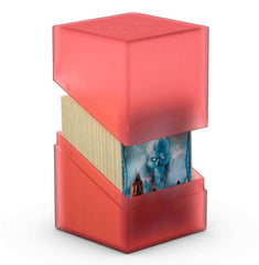 Ultimate Guard Boulder 100 Ruby front view shows secure, durable deck storage