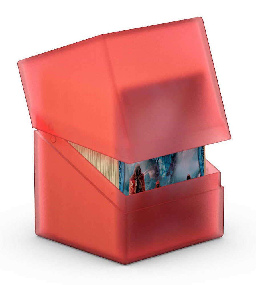 Ultimate Guard Boulder 100 Ruby stackable setup keeps decks organized