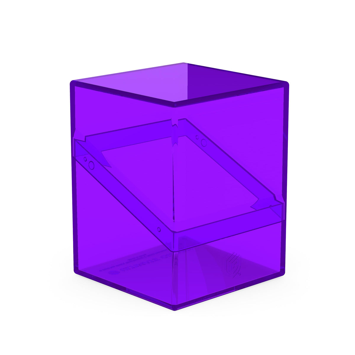 Ultimate Guard Boulder 100+ Clear deck case in amethyst, transparent lid for card visibility
