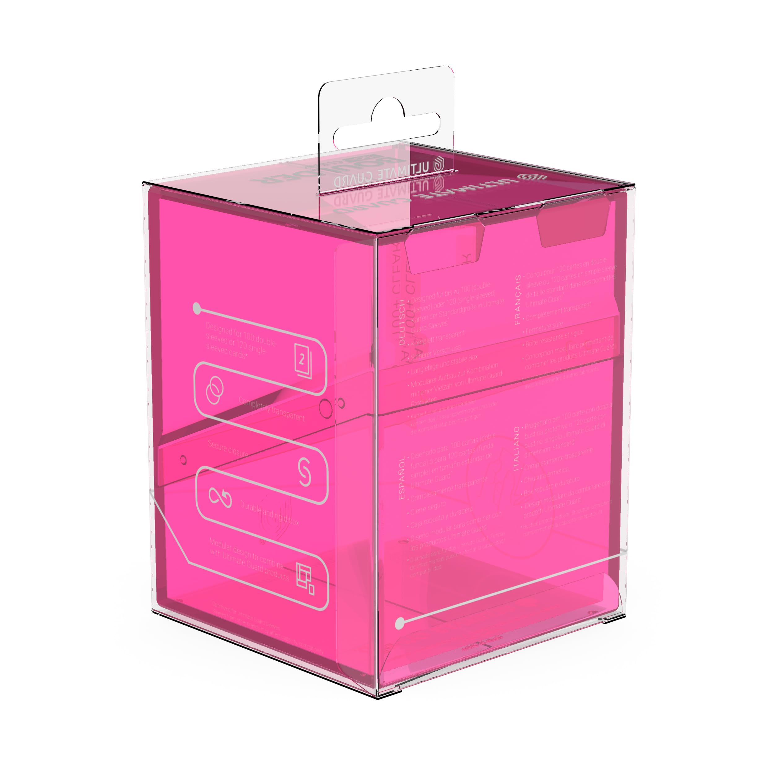 Ultimate Guard Boulder 100+ Clear Deck Case doublesleeved cards stored securely
