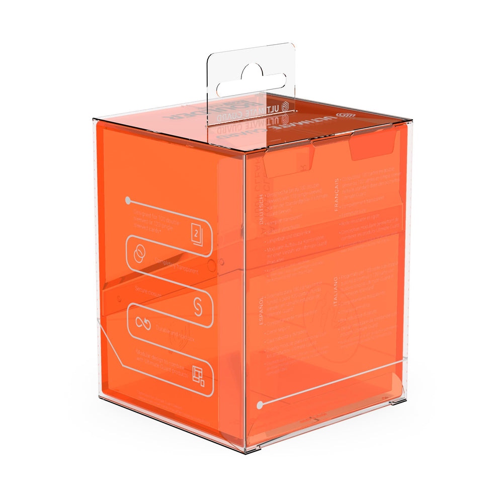 Ultimate Guard Boulder 100+ Clear deck case pocket-ready storage: travel-friendly protection for your cards.