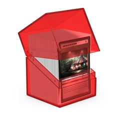Ultimate Guard Boulder 100+ Clear deck case closed lid shows secure closure during travel.