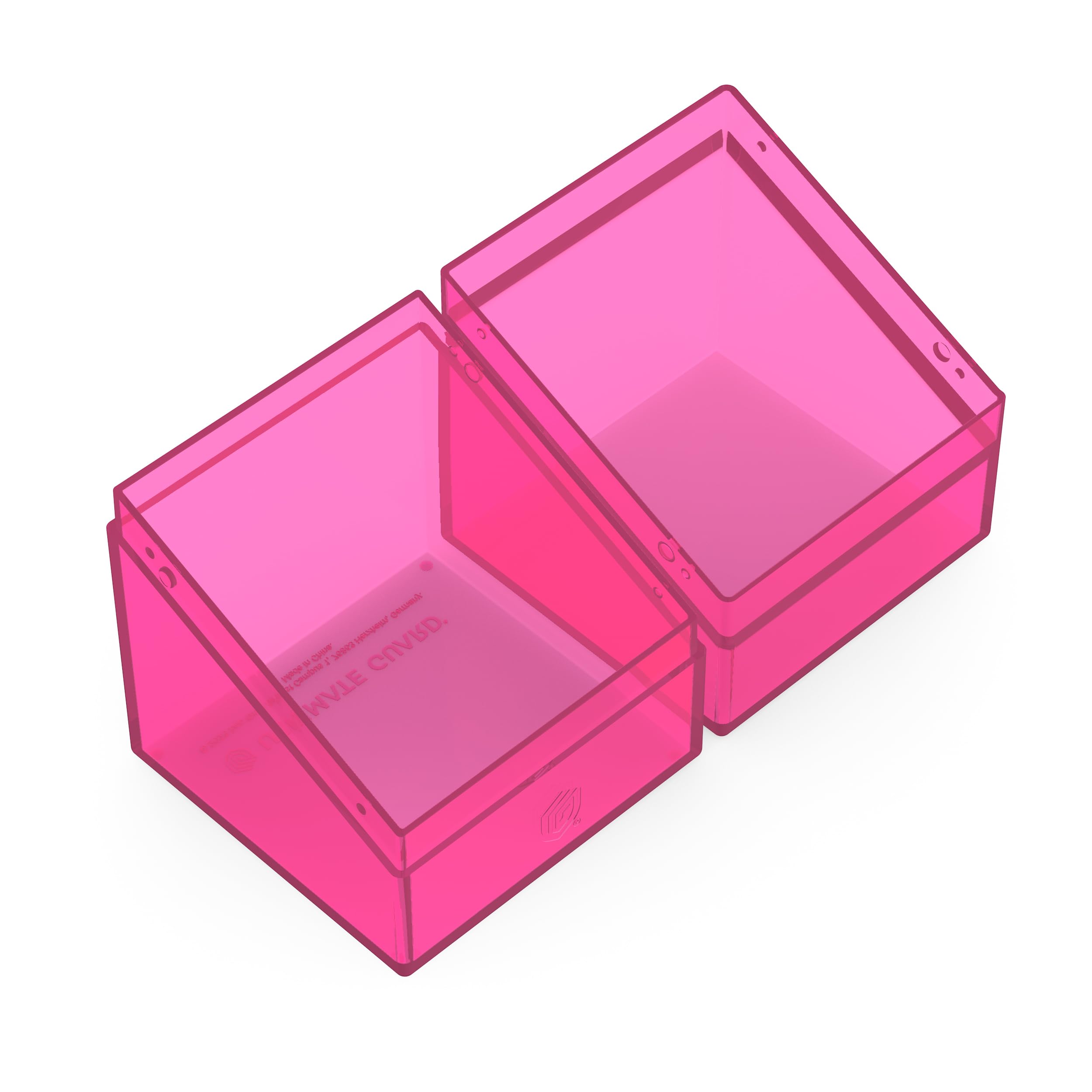 Ultimate Guard Boulder 100+ Clear Deck Case on tournament table ready for play