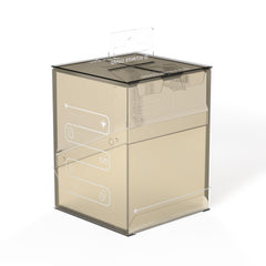 Ultimate Guard Boulder 100+ Hybrid capacity for up to 100 double-sleeved cards.