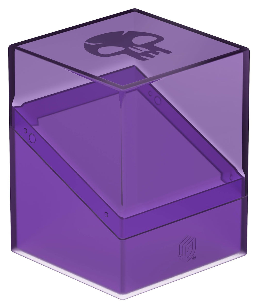 Ultimate Guard Boulder 100+ Hybrid top view with transparent lid for quick visibility.