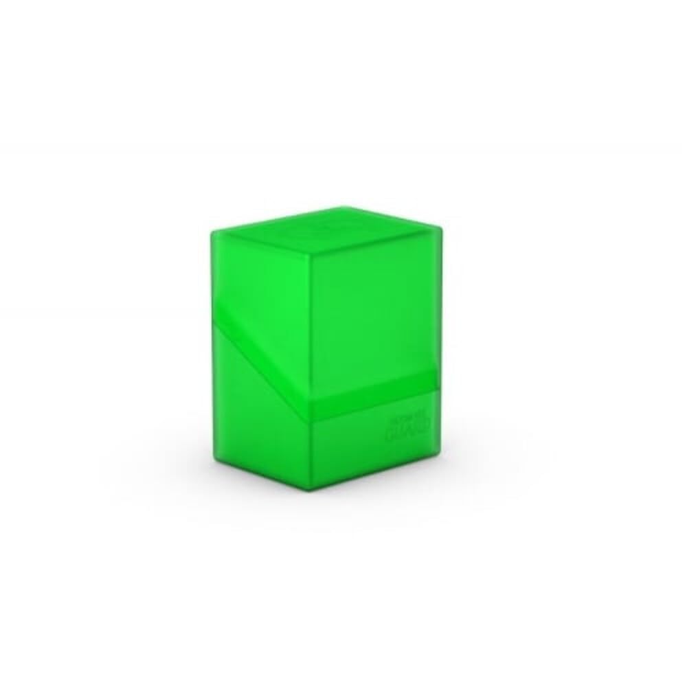 Ultimate Guard Boulder 80+ Classic emerald closed lid demonstrates secure transport.