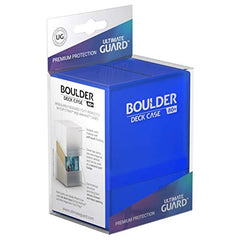 Ultimate Guard Boulder 80-plus Sapphire secure closure keeps contents intact.