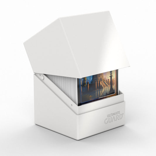 Ultimate Guard Boulder Solid 100+ deck case white side view highlighting sturdy construction