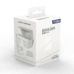 Ultimate Guard Boulder Solid 100+ deck case white travel-ready and tournament-friendly protection