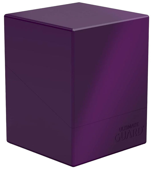 Ultimate Guard Boulder Solid 100+ purple deck case side view showing sturdy design