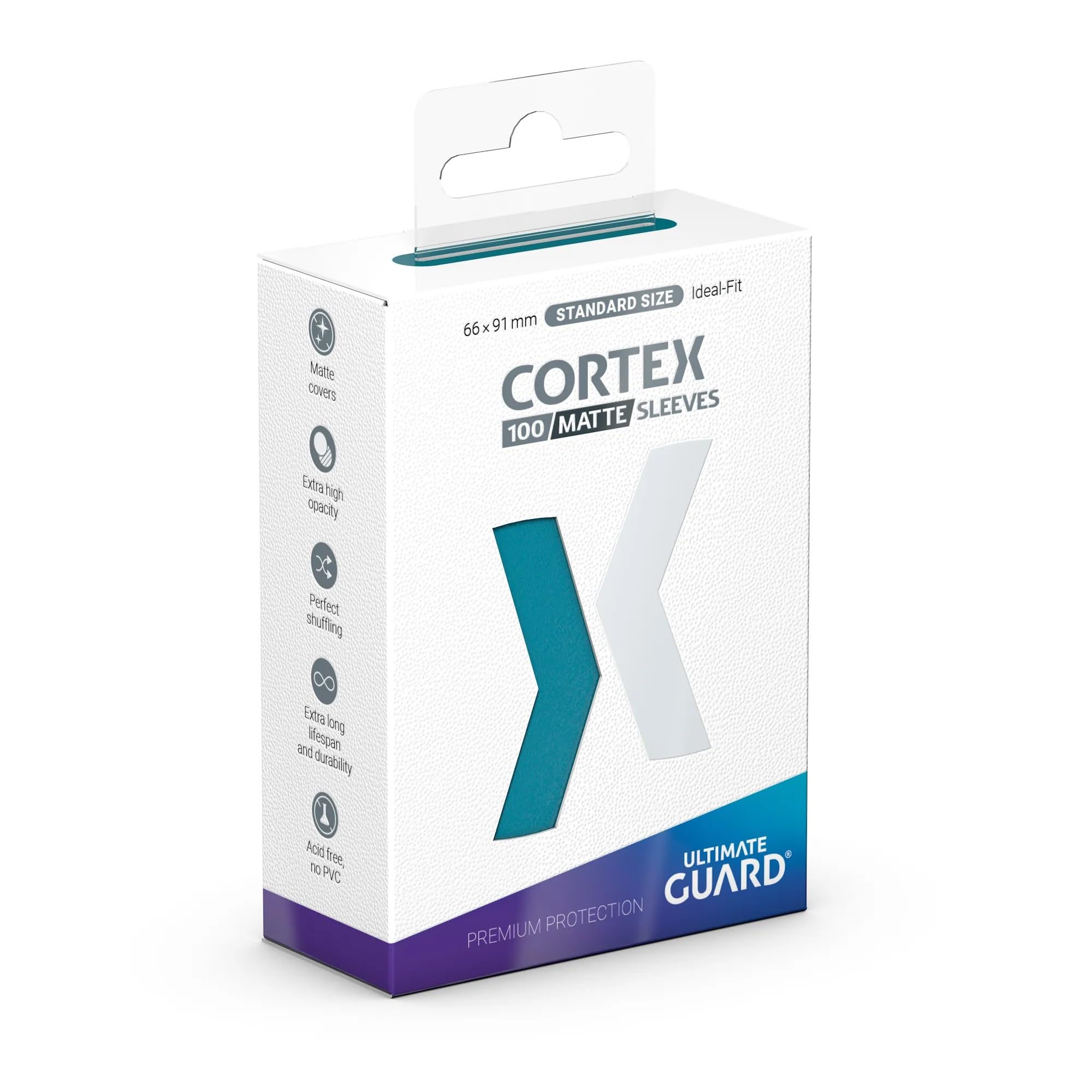 Ultimate Guard Cortex outer sleeve matte finish enables smooth shuffling