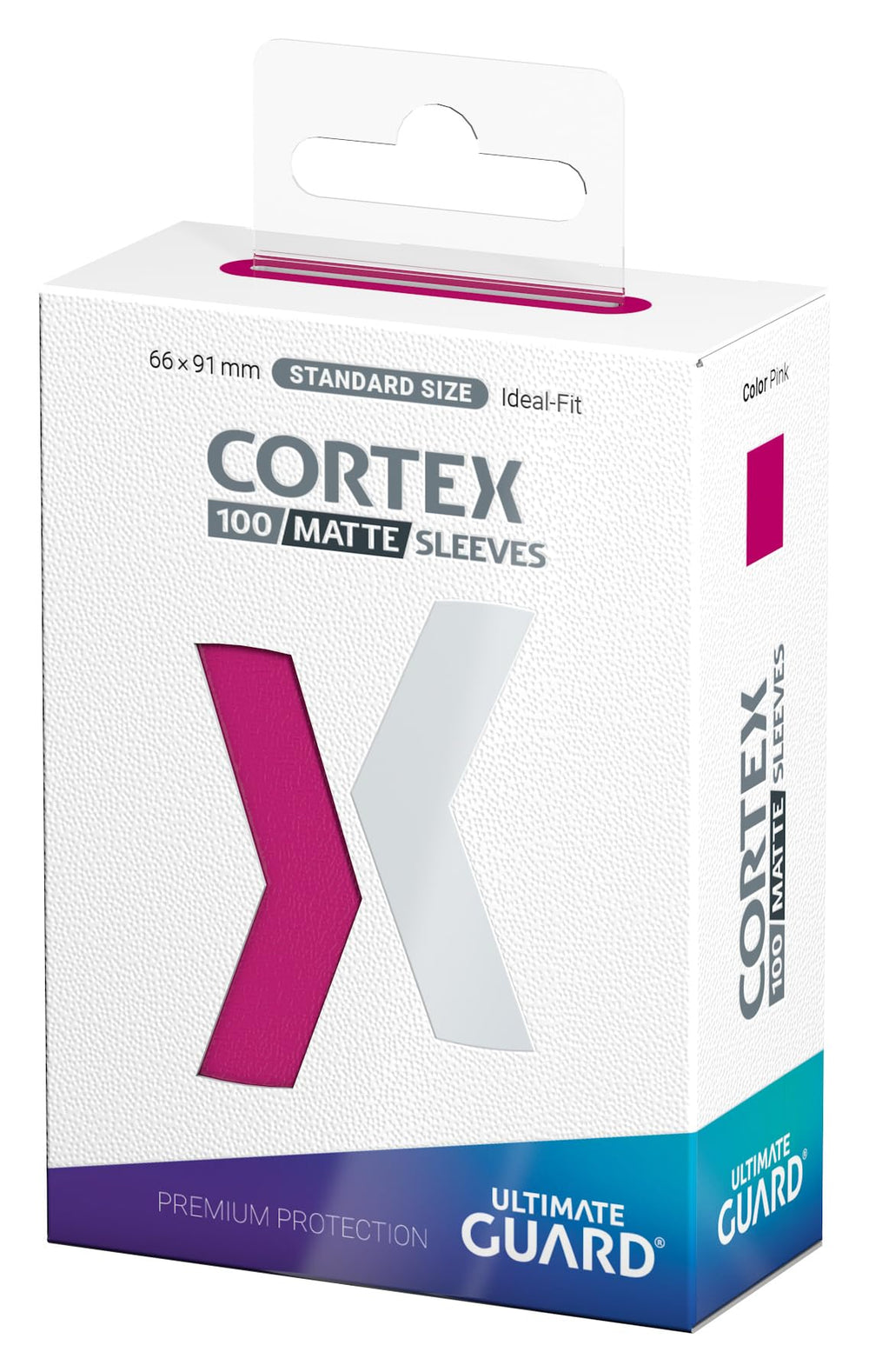 Ultimate Guard Cortex outer sleeves standard 66x91mm provide snug, durable card fit.