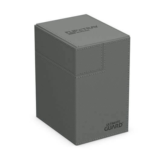 Ultimate Guard Flip'n'Tray 133 front view shows organized double-sleeved deck storage.