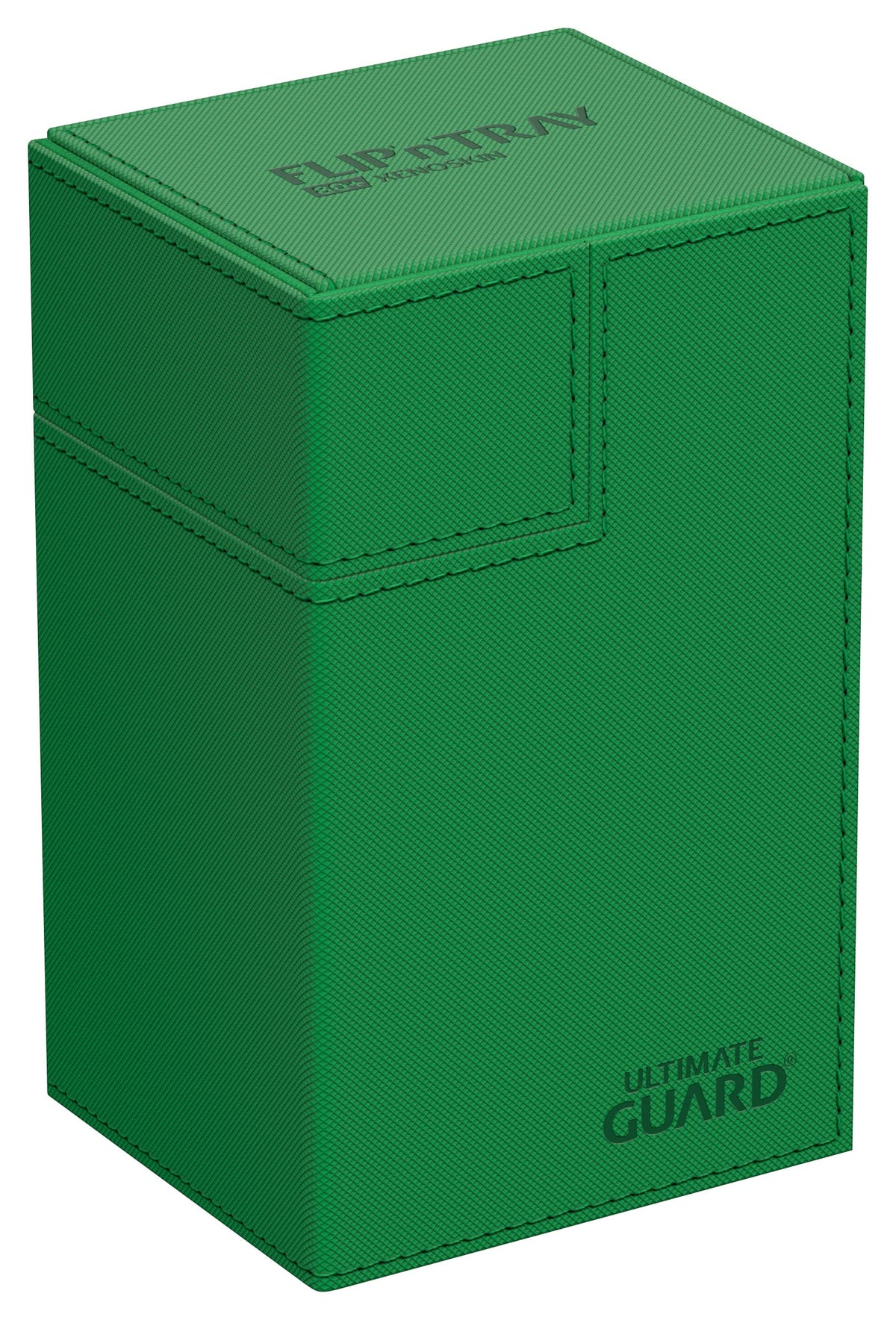 Ultimate Guard Flip'n'Tray 80+ front view showing independent tray access for quick card retrieval